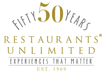 50 years restaurants unlimited logo, since 1969, Experiences that matter